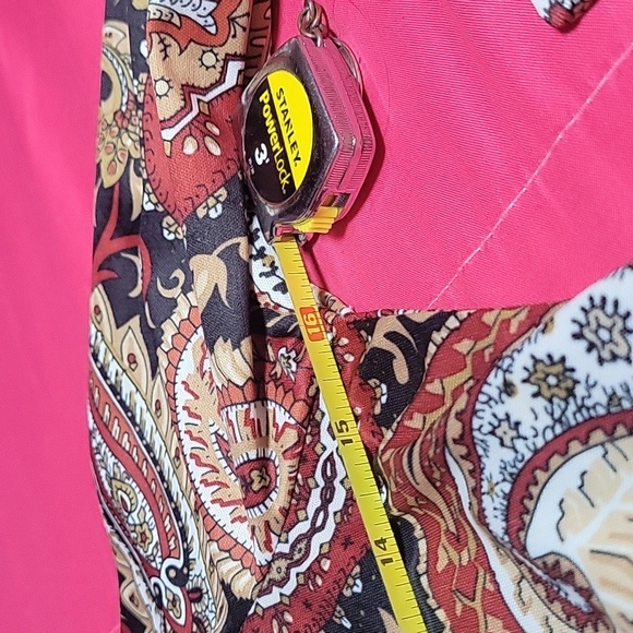 Vintage 1970's paisley dress w/ neck scarf - Picture 5 of 12